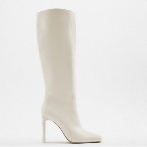 Zara Shoes - ZARA KNEE HIGH HEELED BOOTS